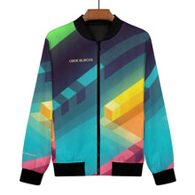 Load image into Gallery viewer, Womens Zip Up Print Bomber Jacket
