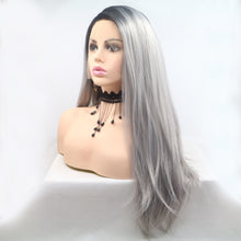 Load image into Gallery viewer, 13*3&quot; Lace Front Wigs Synthetic Long Straight 24&quot; 130% Density
