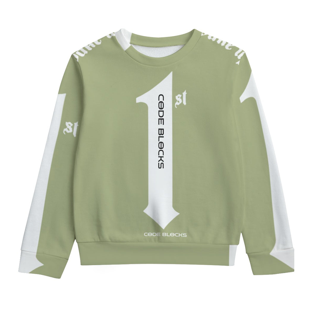 All-Over Print Kid's Round Neck Sweatshirt | 310GSM Cotton