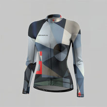 Load image into Gallery viewer, All-Over Print Raglan Women&#39;s Cycling Jersey With Long-Sleeve
