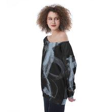 Load image into Gallery viewer, All-Over Print Oversized Women&#39;s Off-Shoulder Sweatshirt
