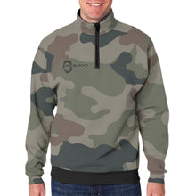 Load image into Gallery viewer, All-Over Print Men&#39;s Hidden Half-Zip Placket Hoodie
