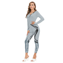 Load image into Gallery viewer, All-Over Print Women&#39;s Plunging Neck Jumpsuit
