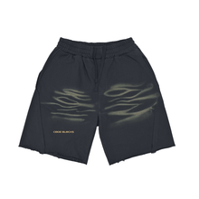 Load image into Gallery viewer, (Dark Green&amp;Black&amp;Coffee）Heavyweight  Vintage Washed  Tiger Stripes Short Pants - 360 GSM
