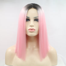 Load image into Gallery viewer, 13*3&quot; Lace Front Wigs Synthetic Mid-length Straight 12&quot; 130% Density
