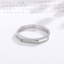 Load image into Gallery viewer, Stainless Steel Inlaid Zircon Ring
