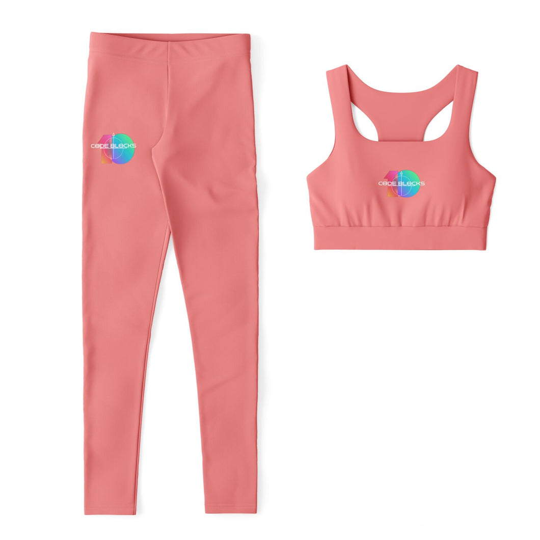 Padded Sports Bra & Leggings - AOP