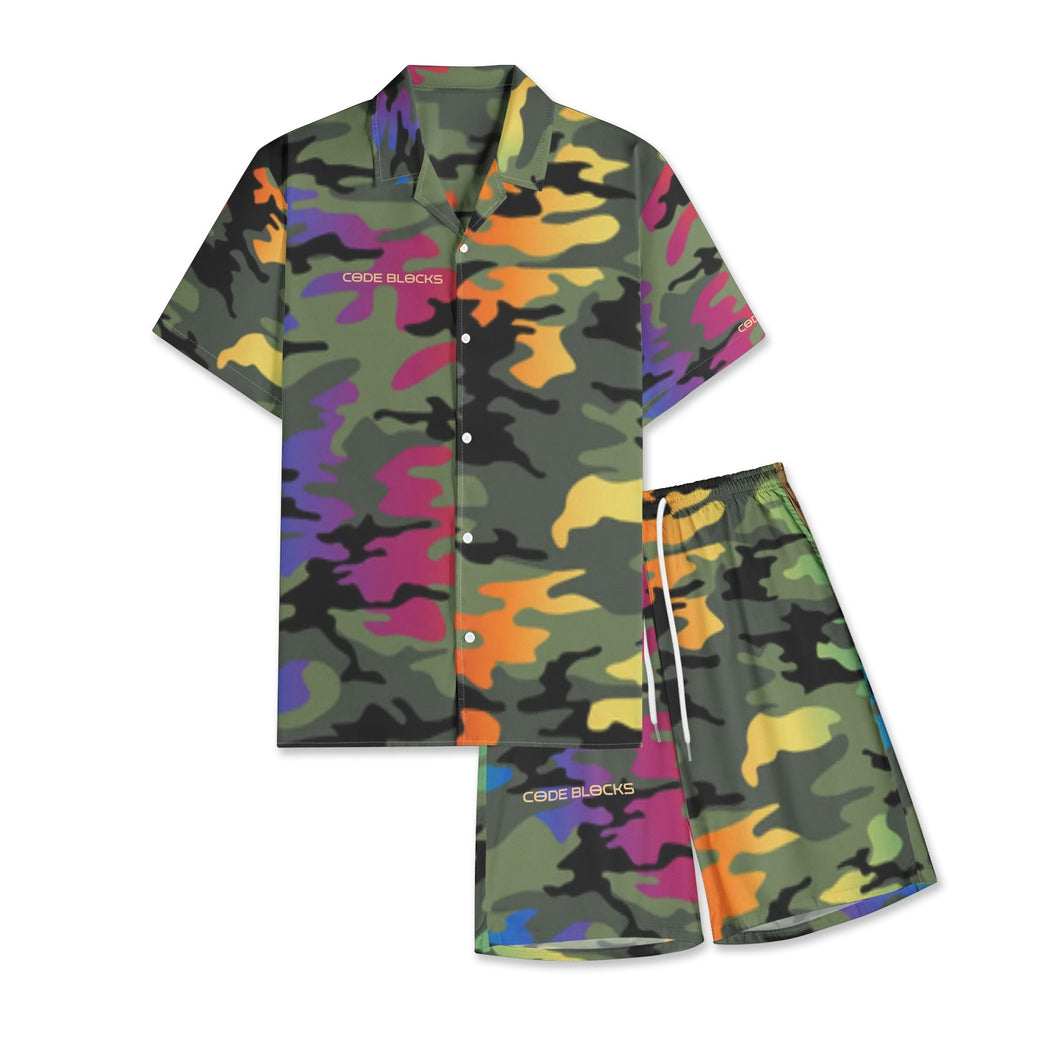 Men's All-Over-Print Hawiian Shirt Sets