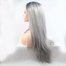 Load image into Gallery viewer, 13*3&quot; Lace Front Wigs Synthetic Long Straight 24&quot; 130% Density
