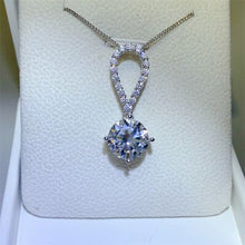 Load image into Gallery viewer, 5 Carat Moissanite 925 Sterling Silver Teardrop Necklace
